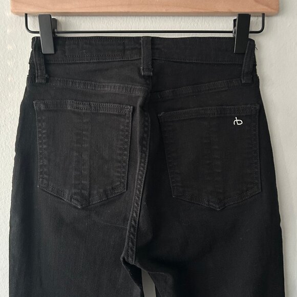 Rag & Bone Nina High Rise Skinny Jeans Black Stretch Denim Size 24 Women's - Picture 7 of 11